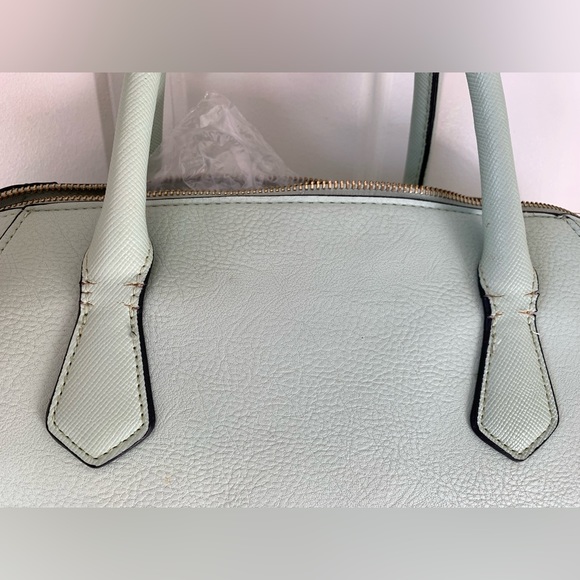 Merona Mint Green Blue Shoulder Handbag Crossbody Gold Zip Women’s Purse Target - Picture 12 of 14